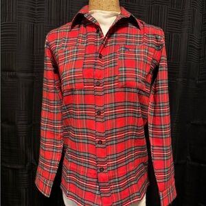 Simply Southern Red Plaid Shirt NWT